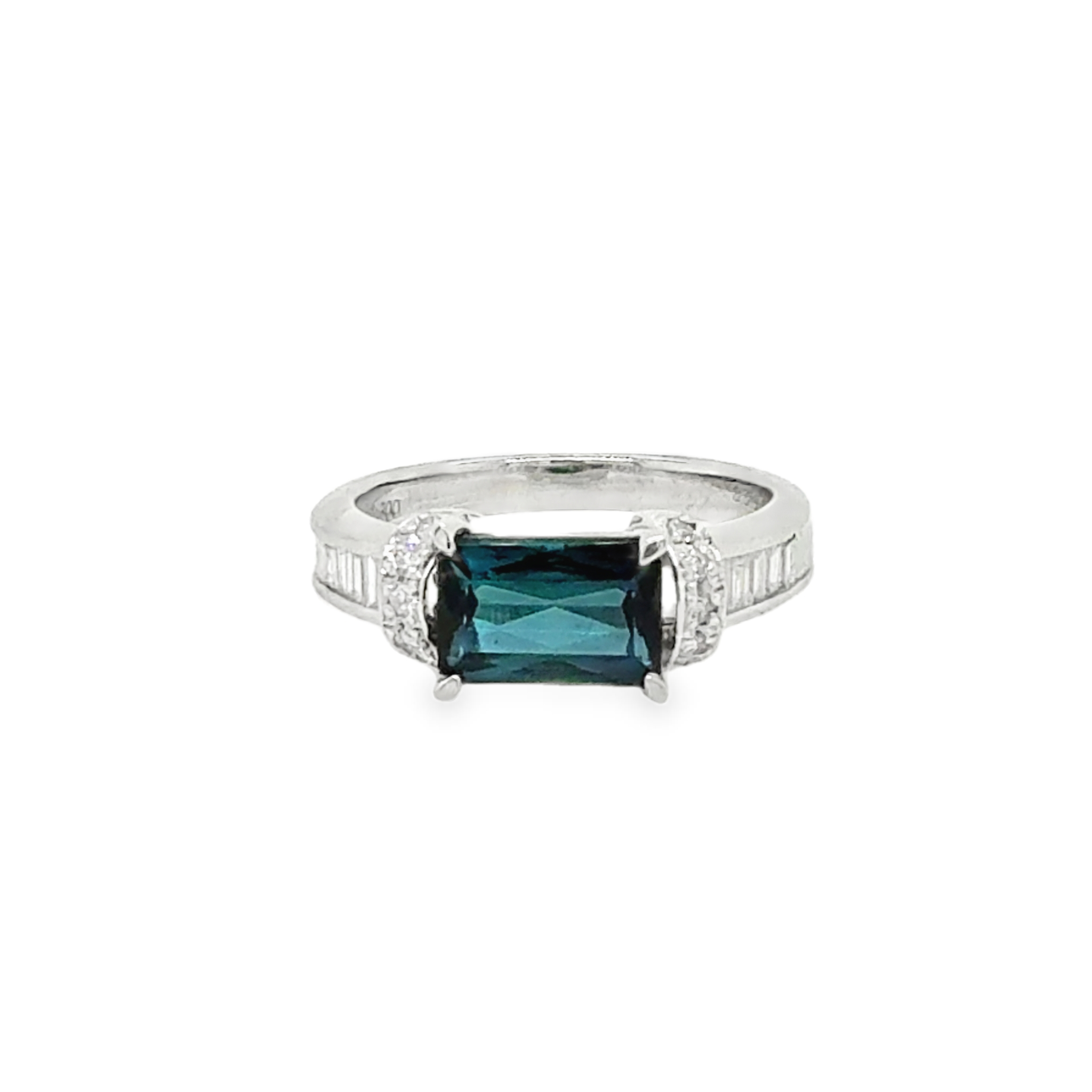 Indicolite Tourmaline Gemstone Ring