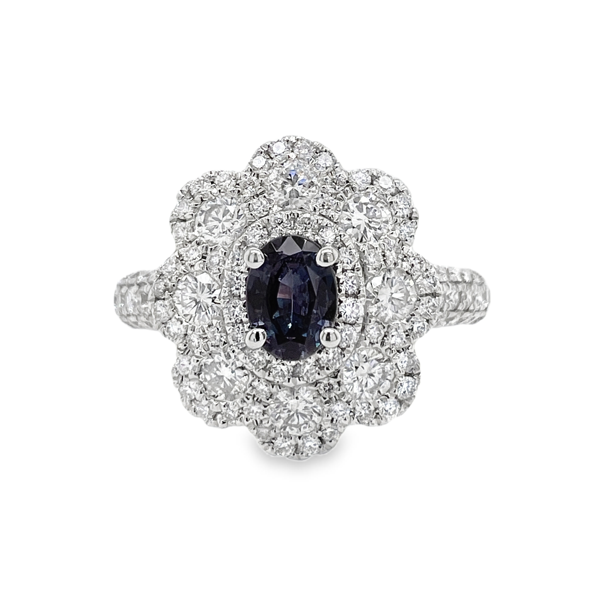 0.53ct Oval Brazil Alexandrite & Diamond Ring