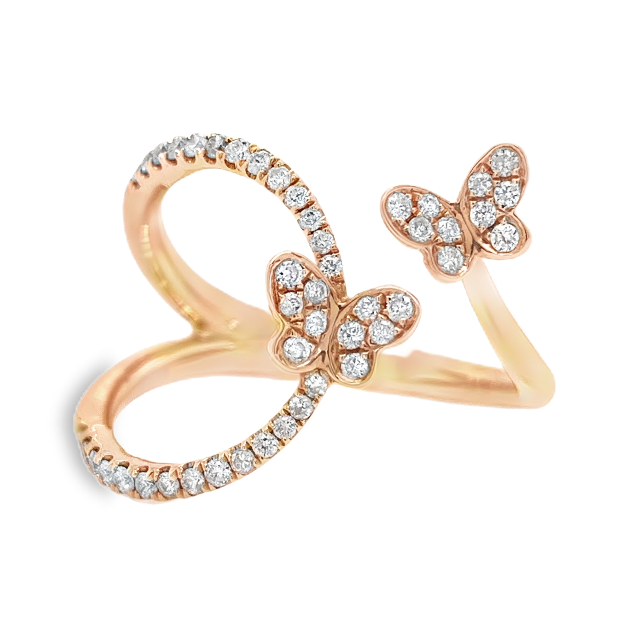 Butterfly Diamond Open Ring