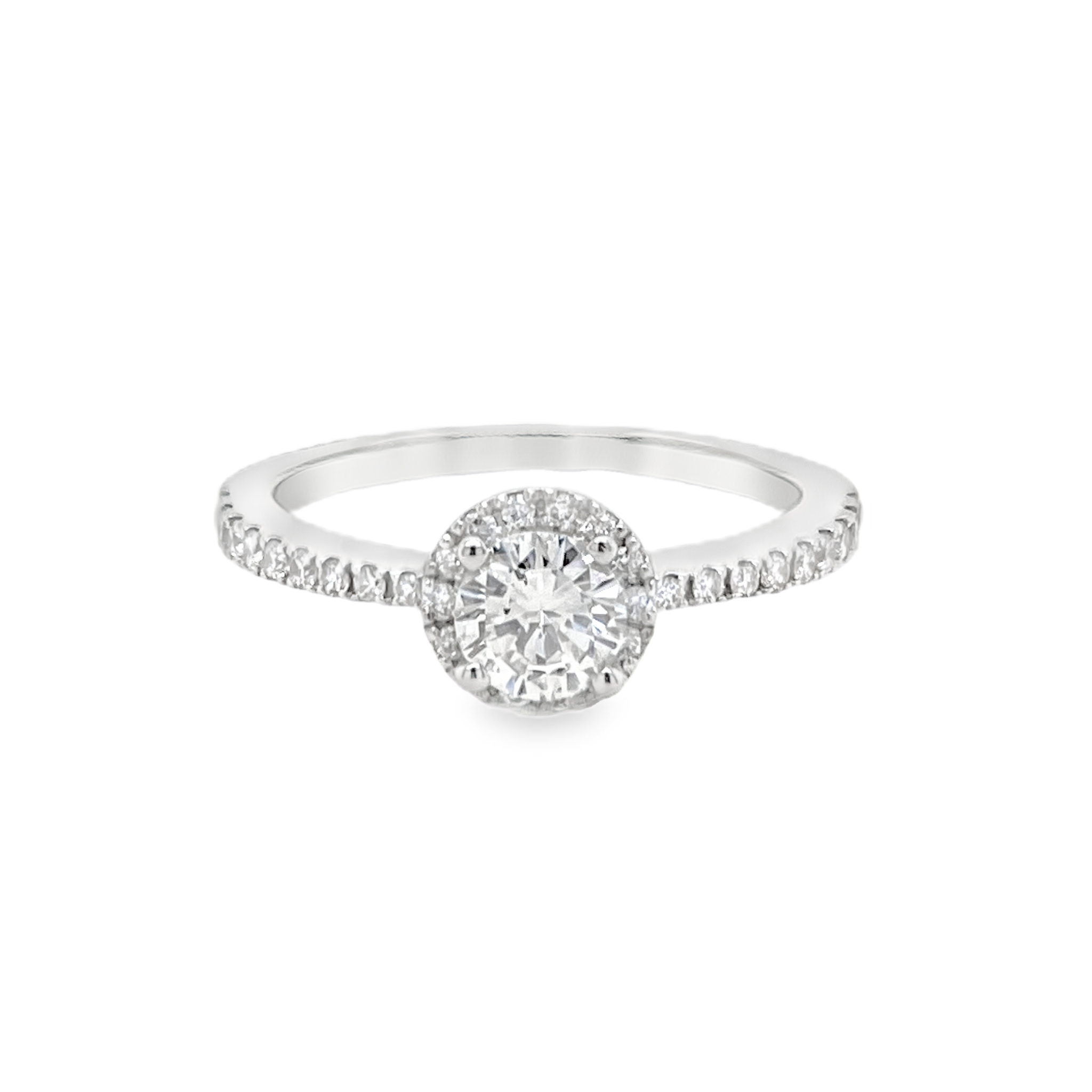 0.4ct Round Diamond Halo Ring