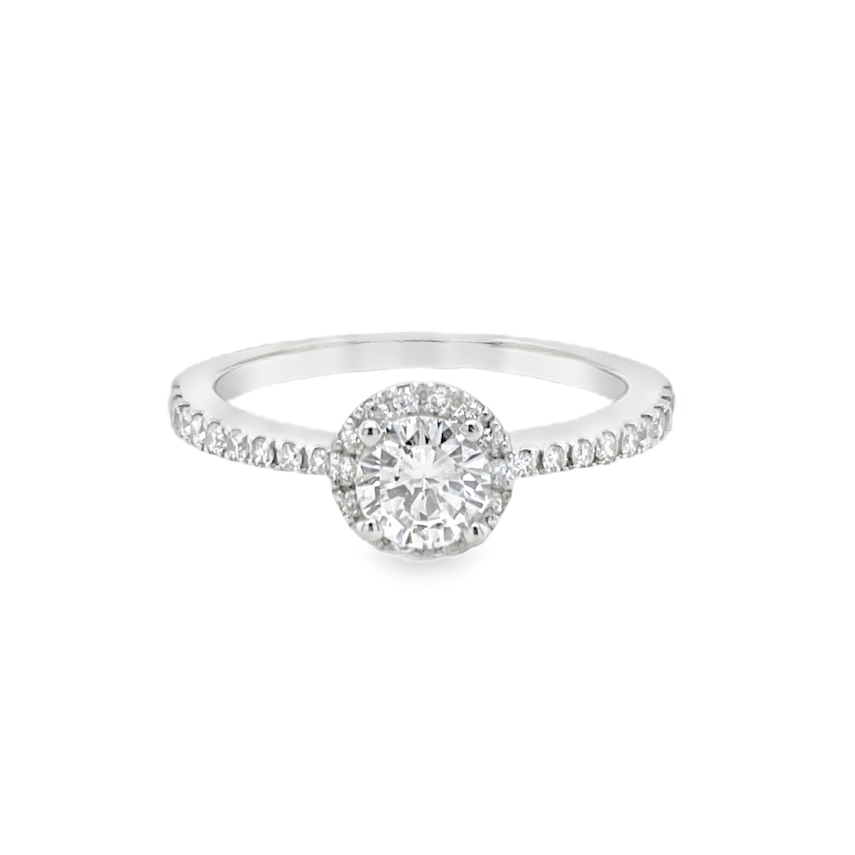 0.4ct Round Diamond Halo Ring