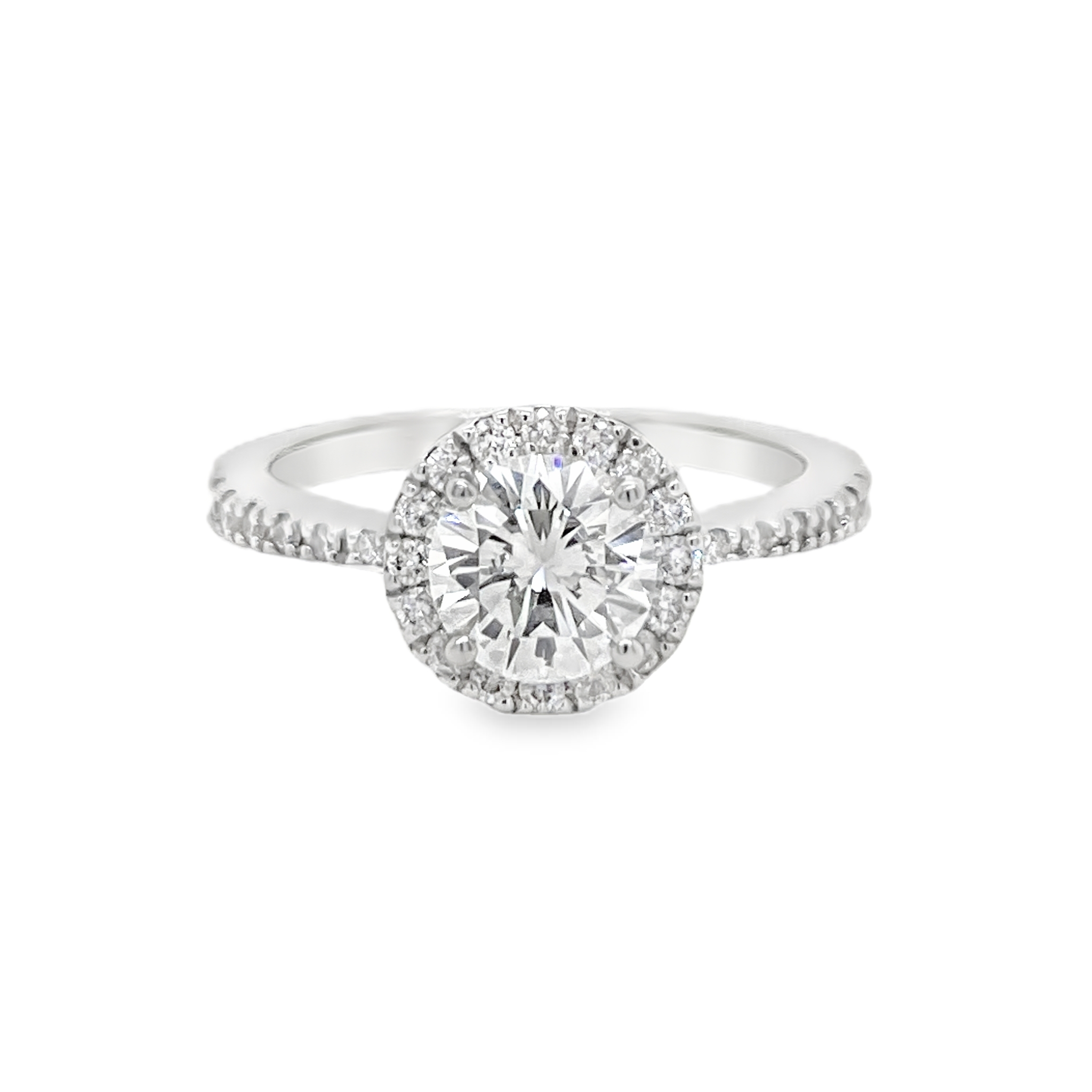 1ct Round Brilliant Diamond Halo Ring