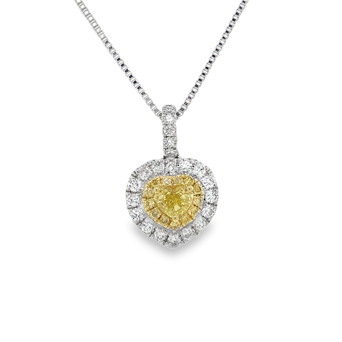 Fancy Intense Yellow Heart-Shaped Diamond Pendant