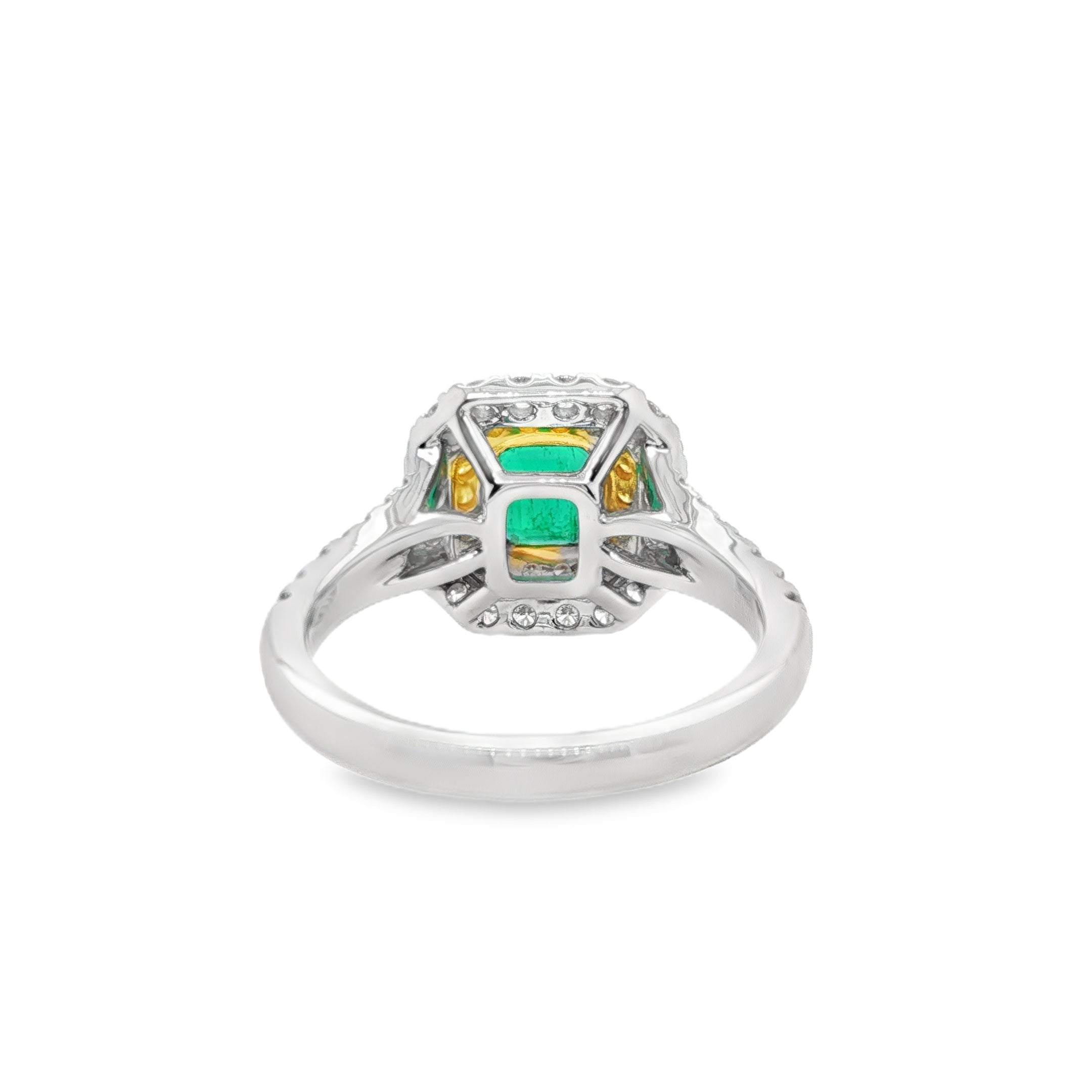 0.85ct Octagonal Colombian Emerald Ring