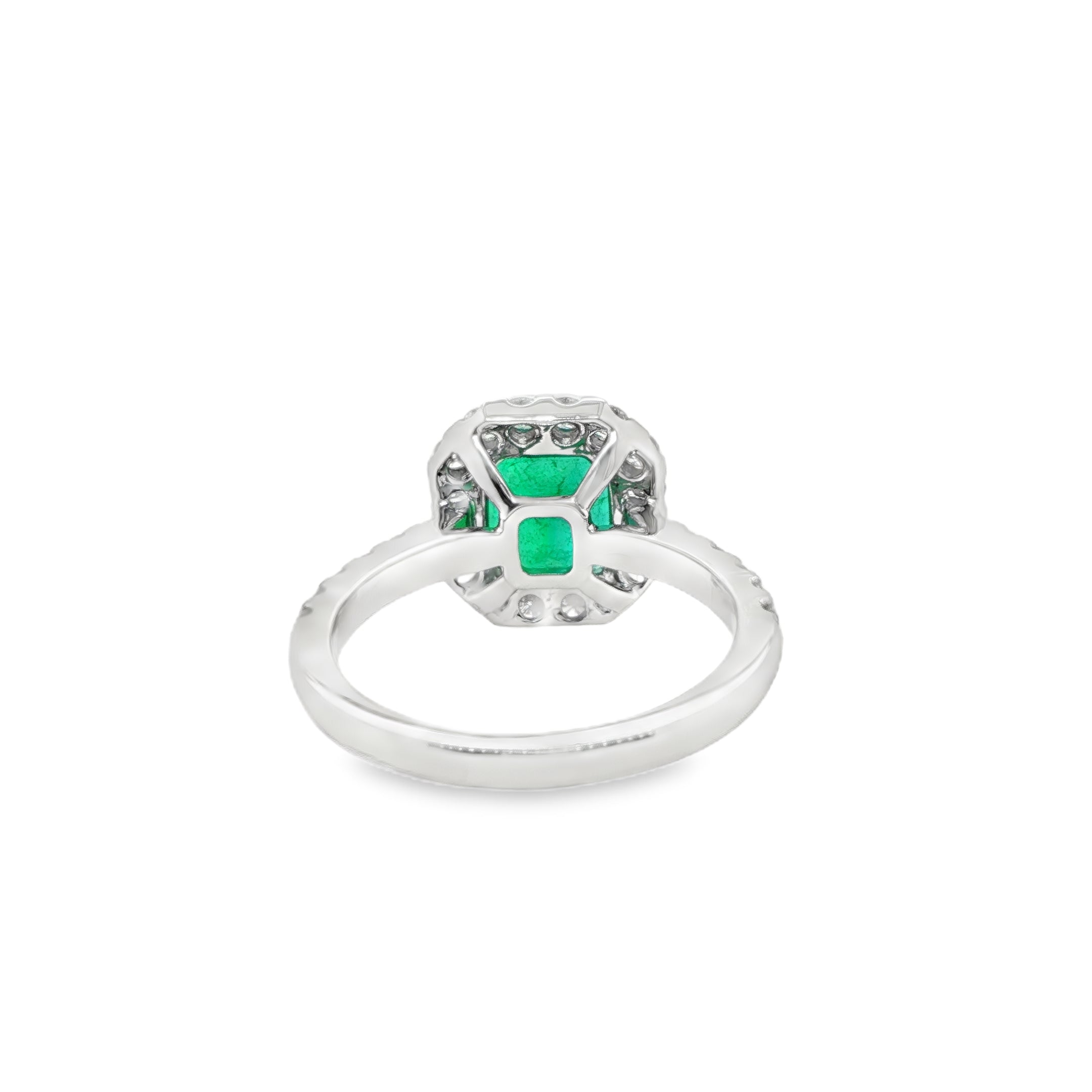 1.76ct Octagonal Colombian Emerald Ring