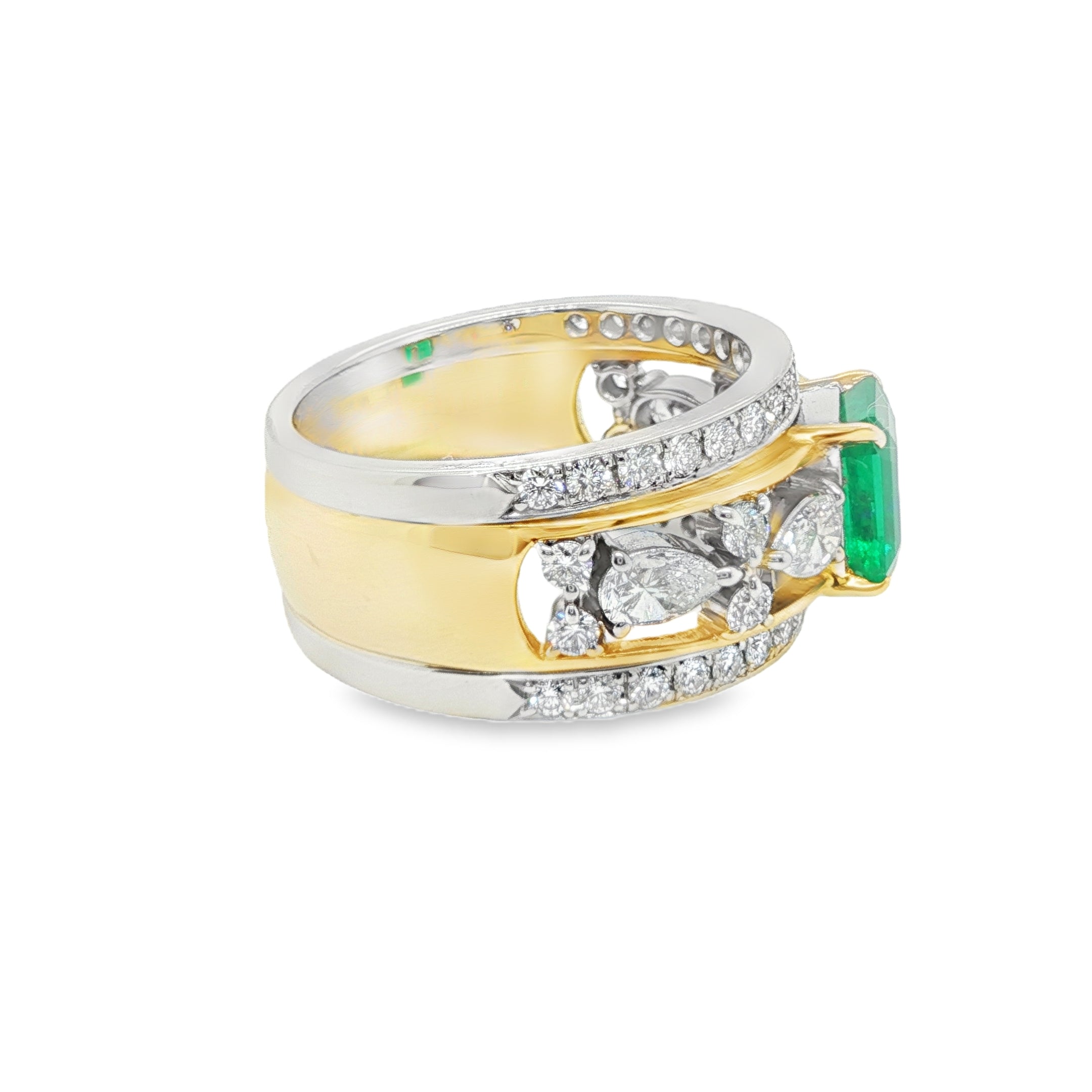 1.26ct Colombian Emerald & Diamond Ring