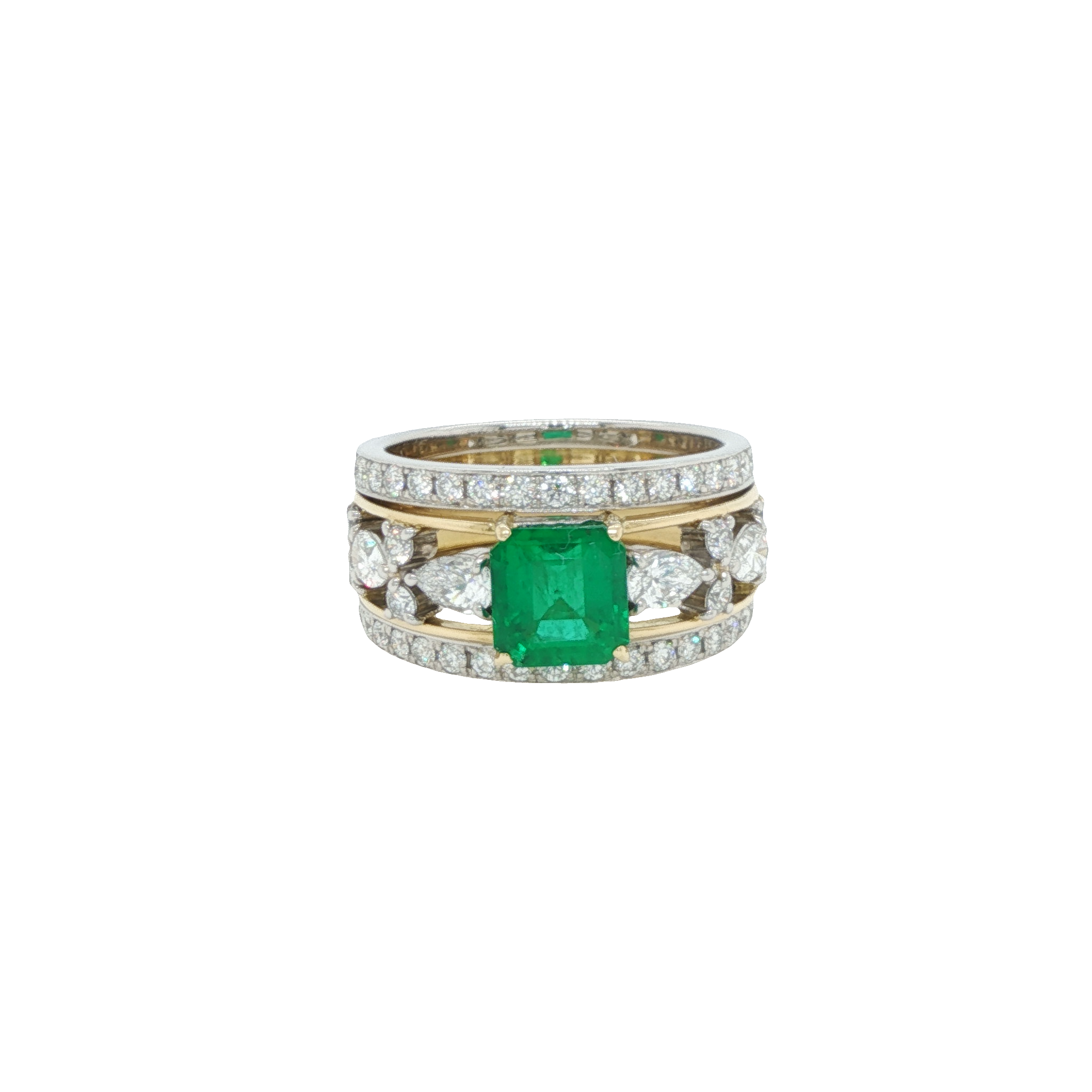 1.26ct Colombian Emerald & Diamond Ring