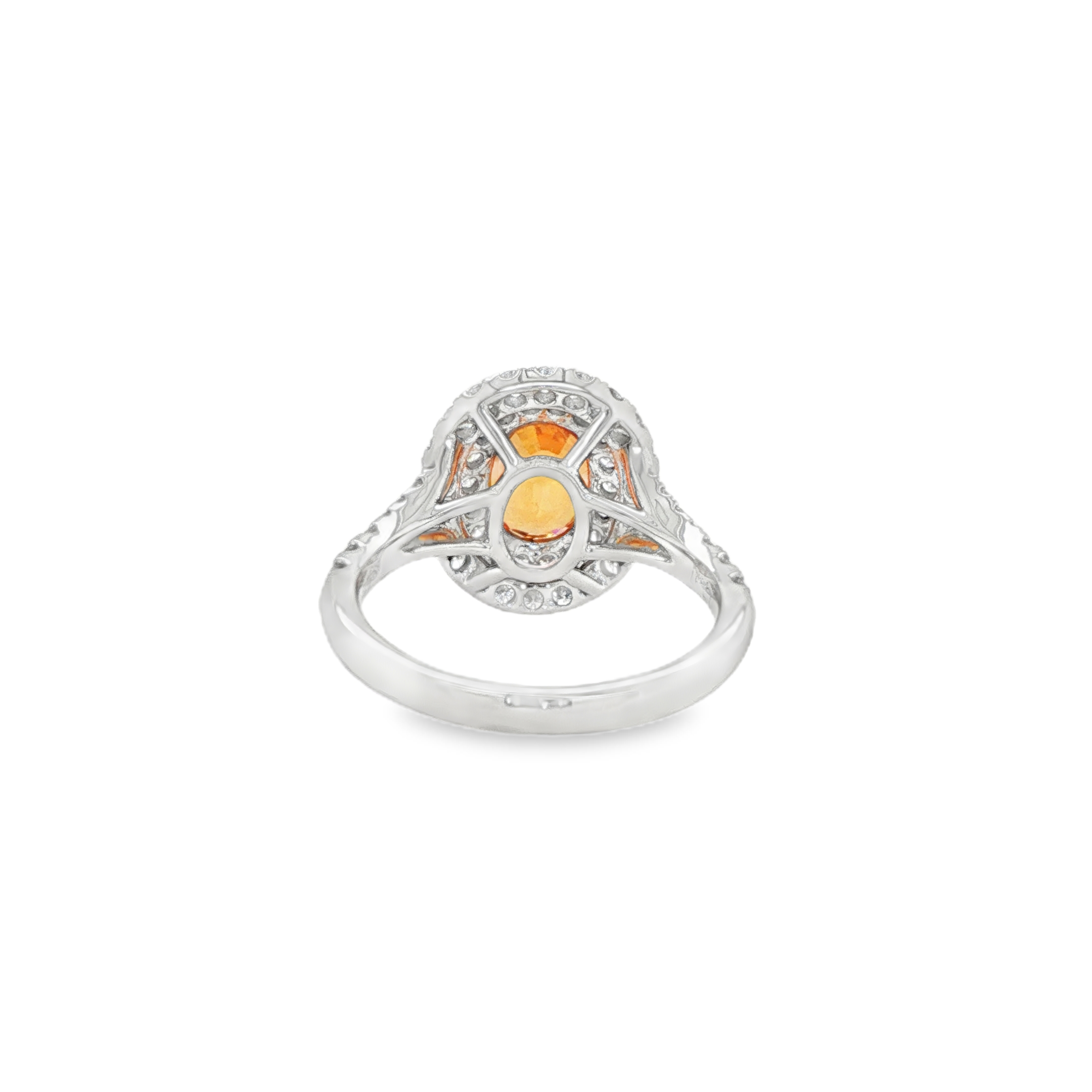 1.97ct Oval Spessartite Diamond Ring