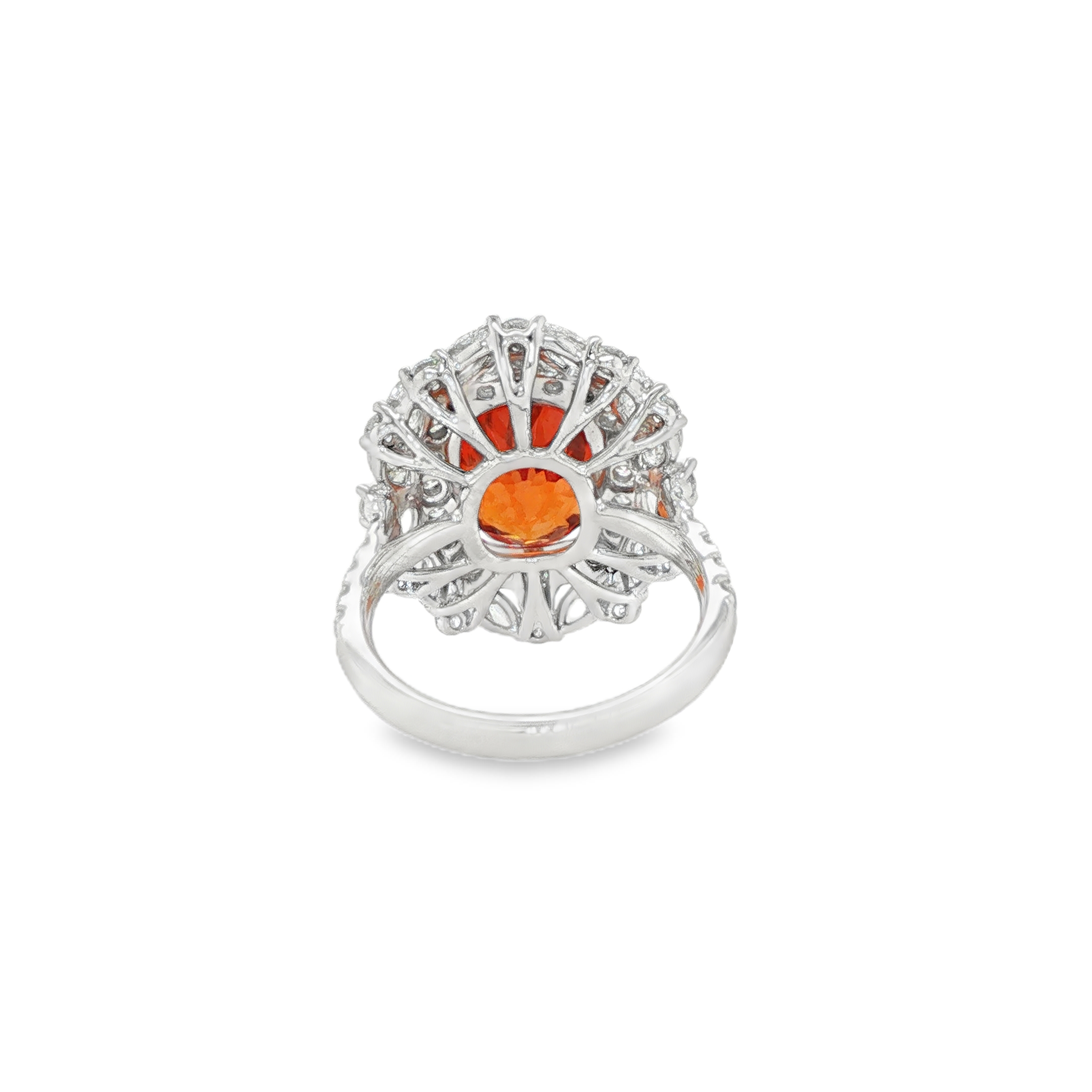 7ct Oval Spessartite Diamond Ring