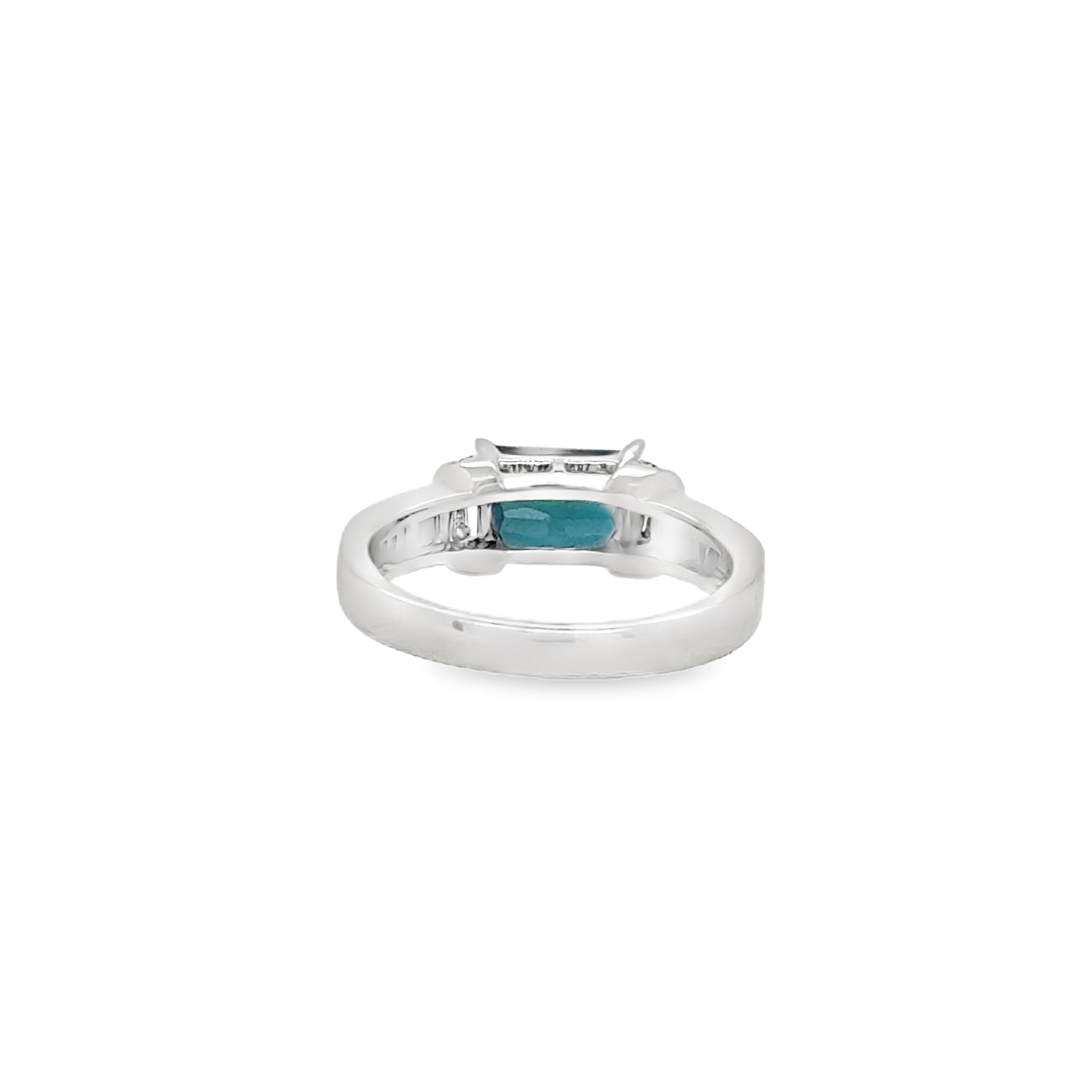 Indicolite Tourmaline Gemstone Ring