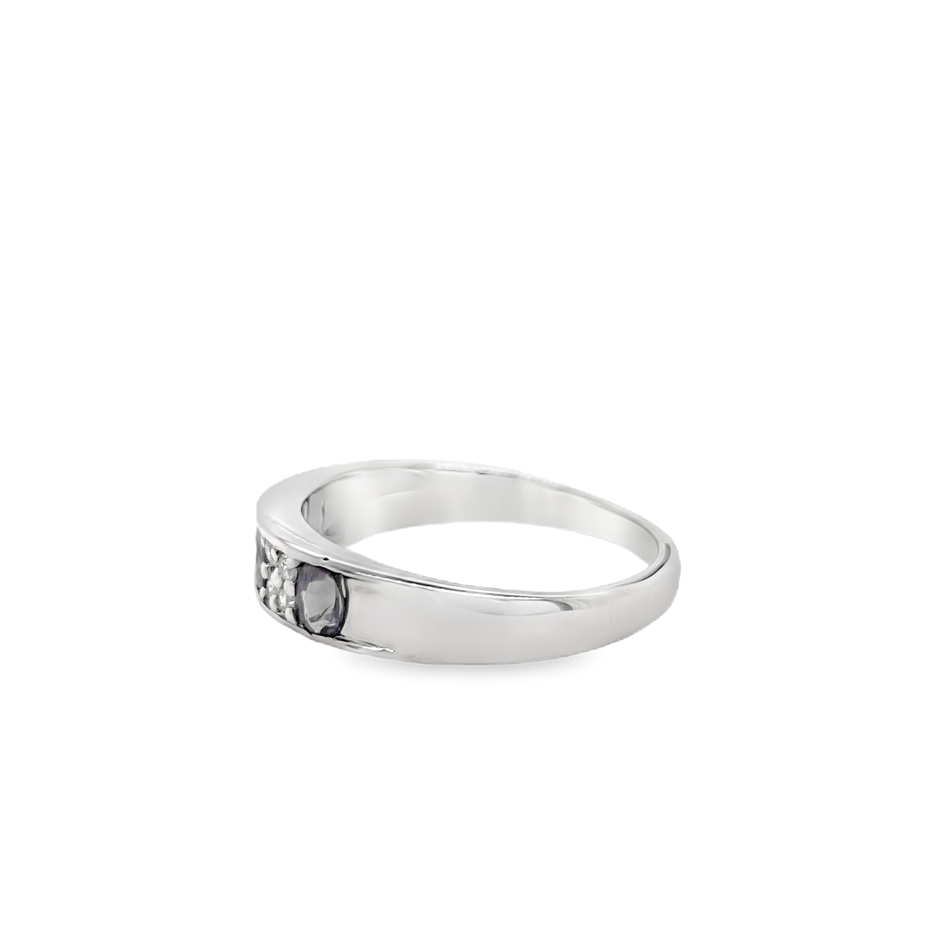 0.64ct Alexandrite & Diamond Platinum Ring