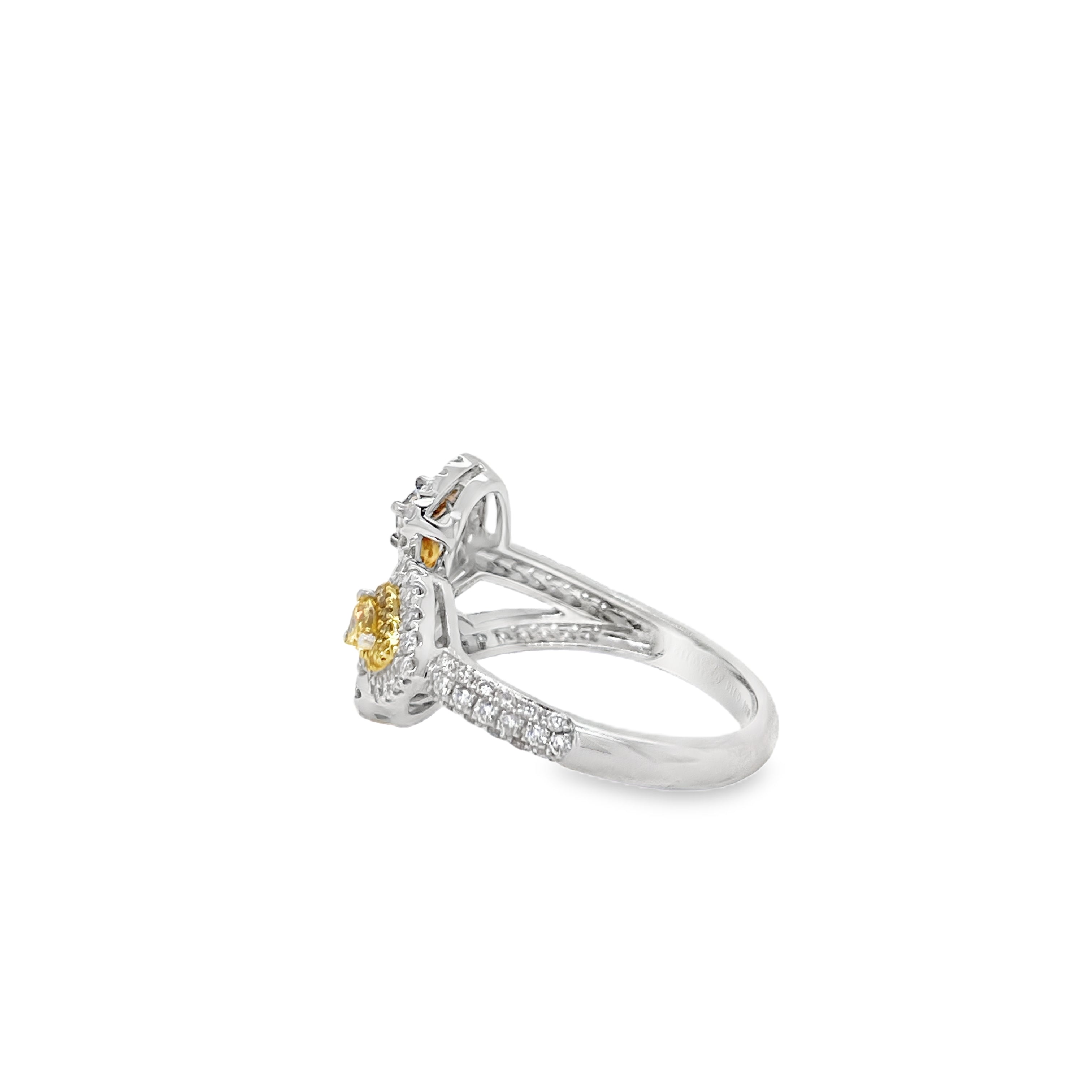 Triple Fancy Color Diamond Ring