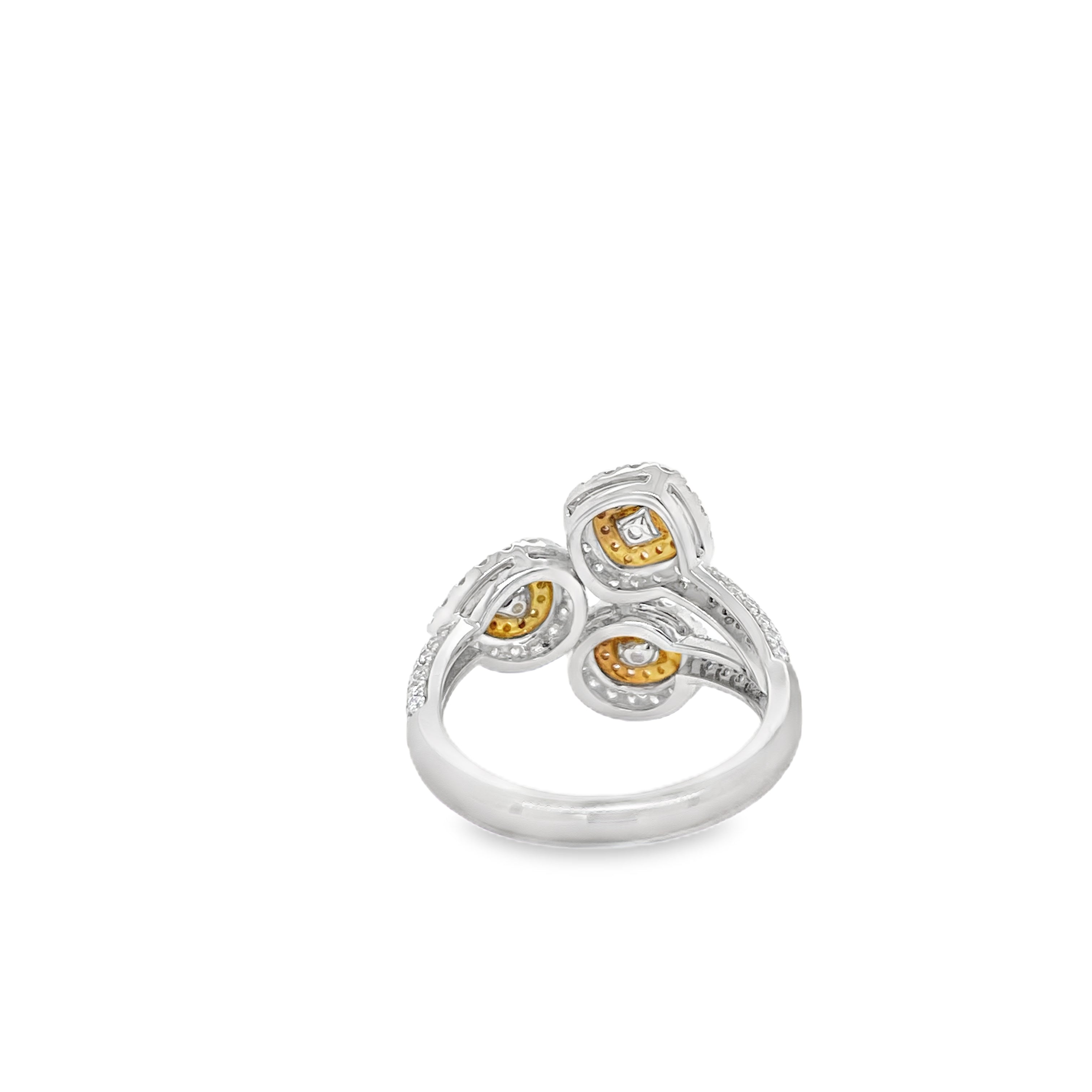 Triple Fancy Color Diamond Ring