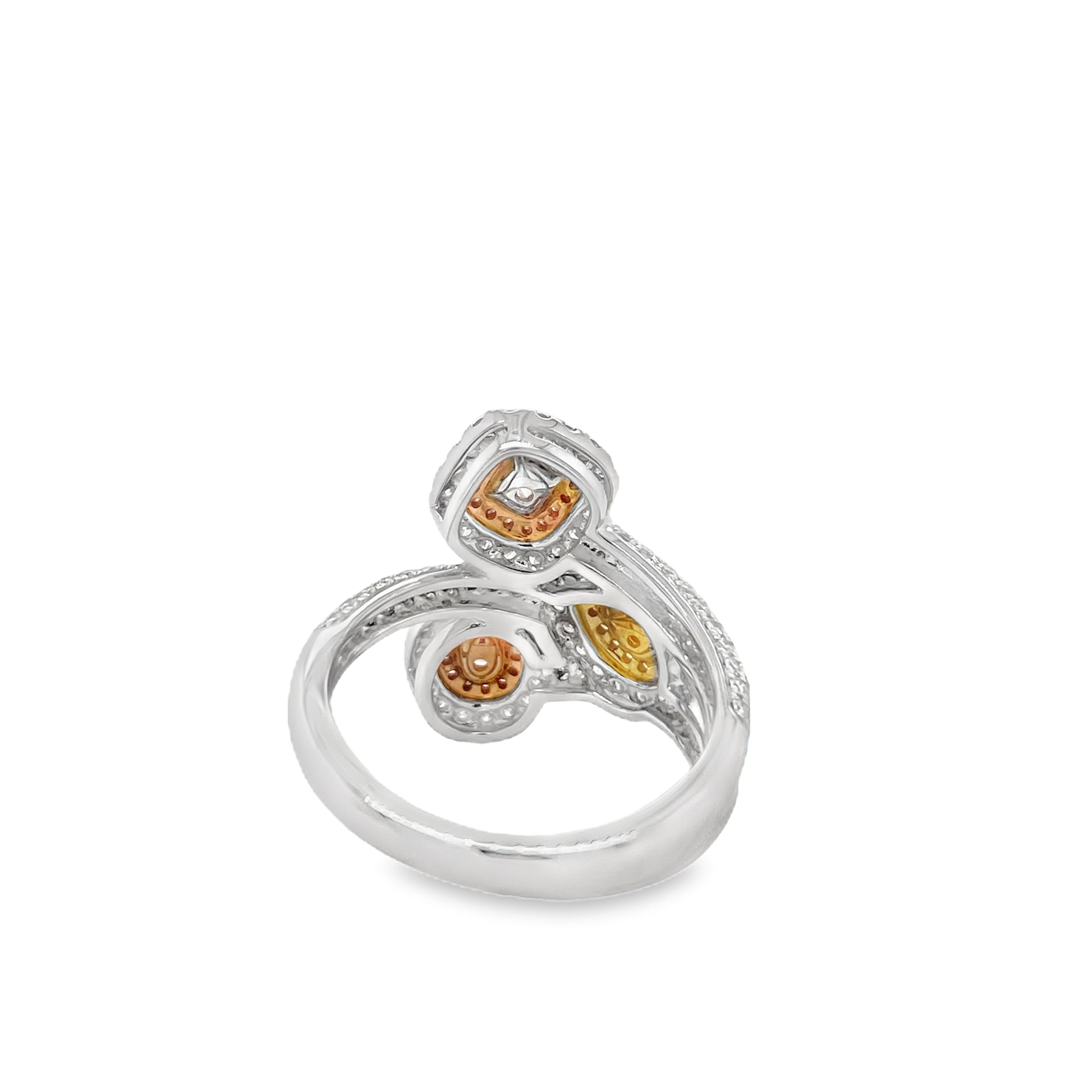 Triple Fancy Color Diamond Ring