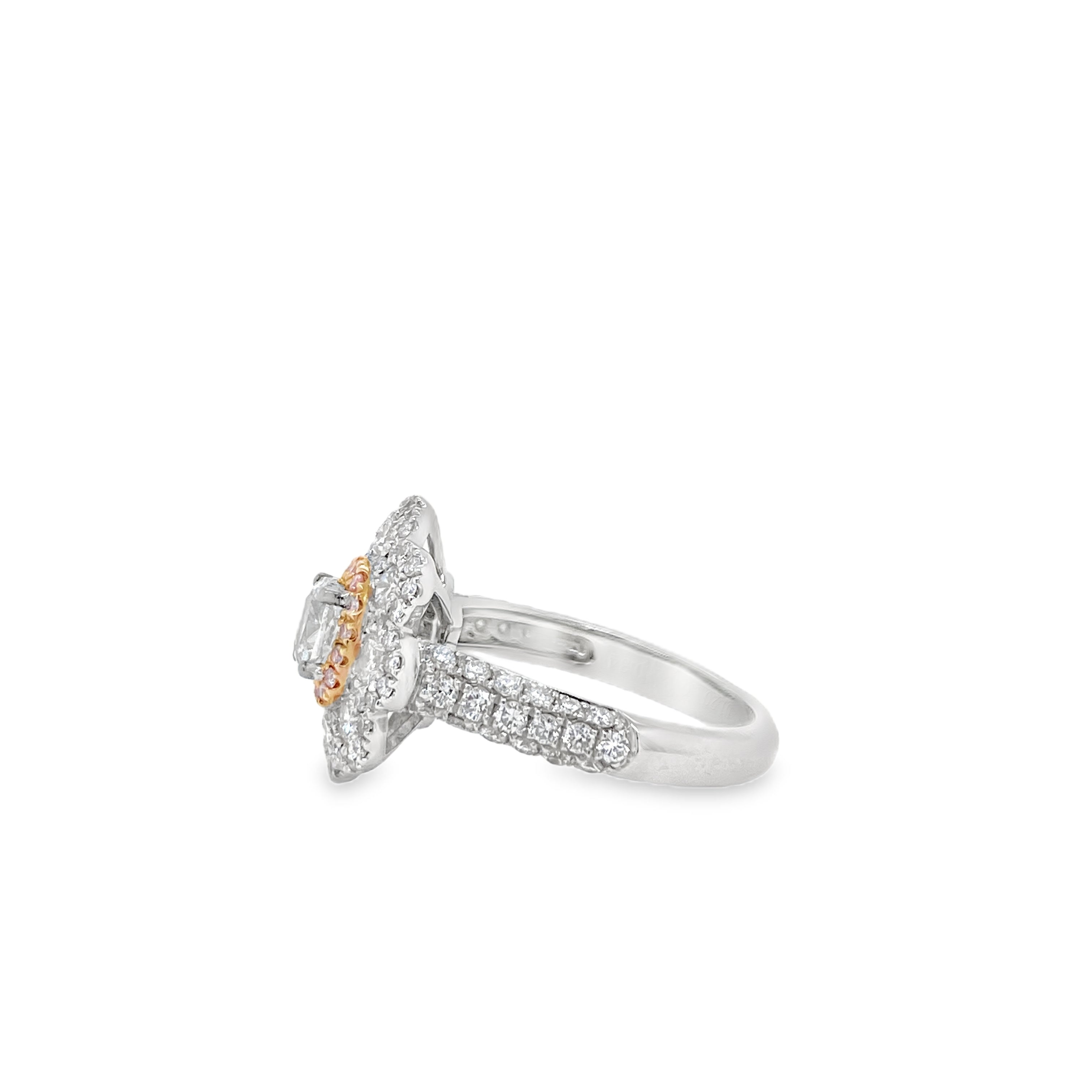 Fancy Light Slightly Green Diamond Ring