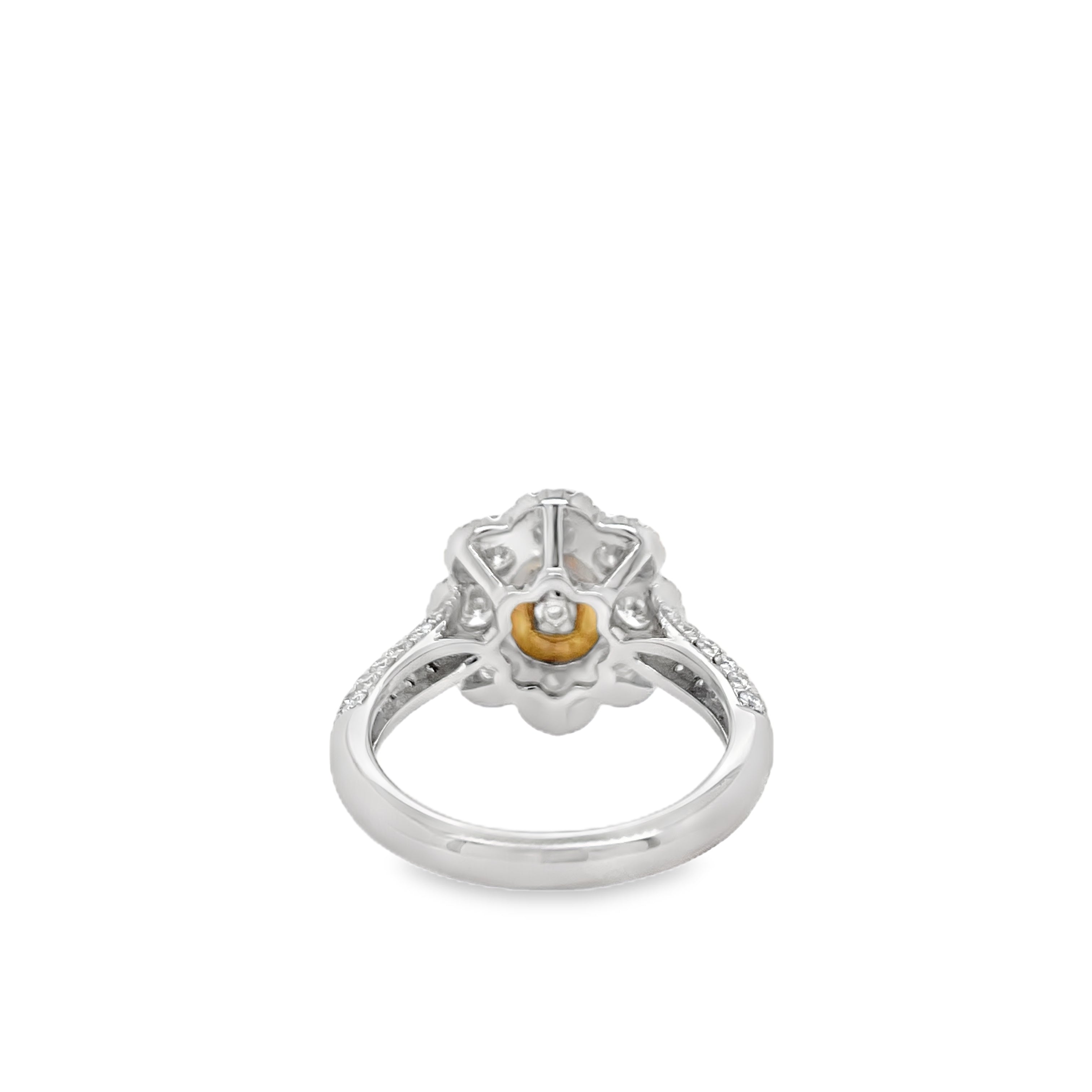 Fancy Light Slightly Green Diamond Ring
