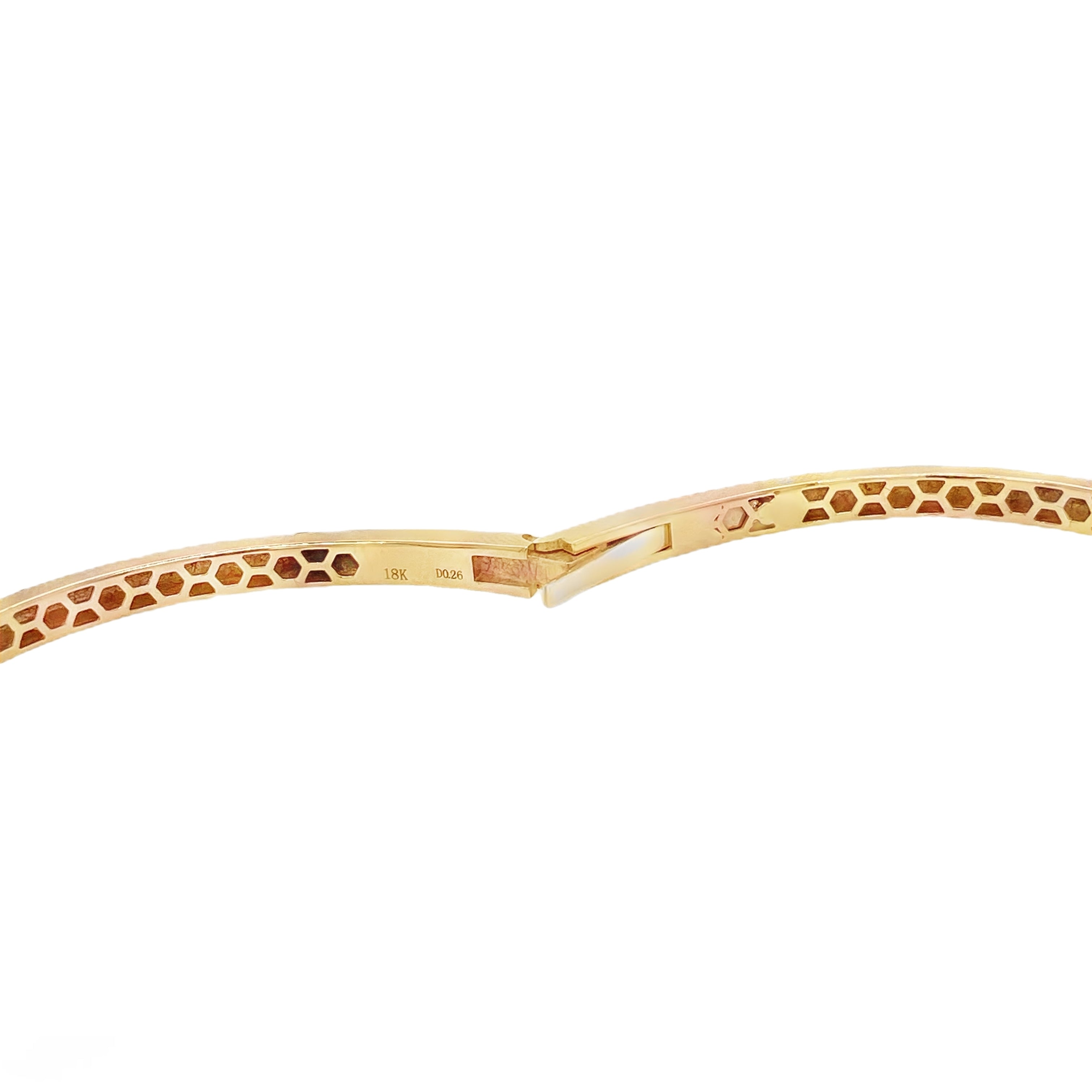 Flexible Diamond Bangle with Central Round Diamond