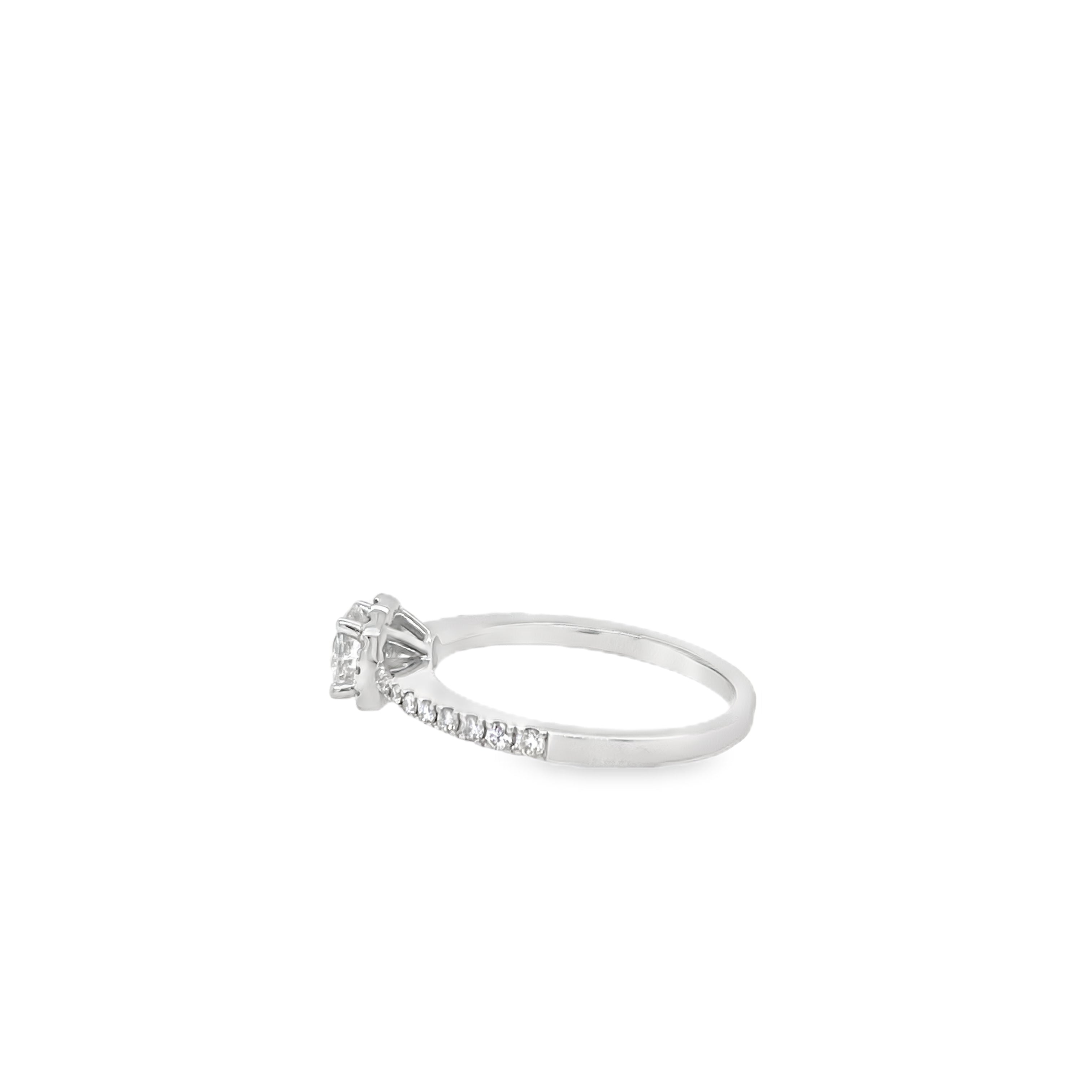 0.4ct Round Diamond Halo Ring