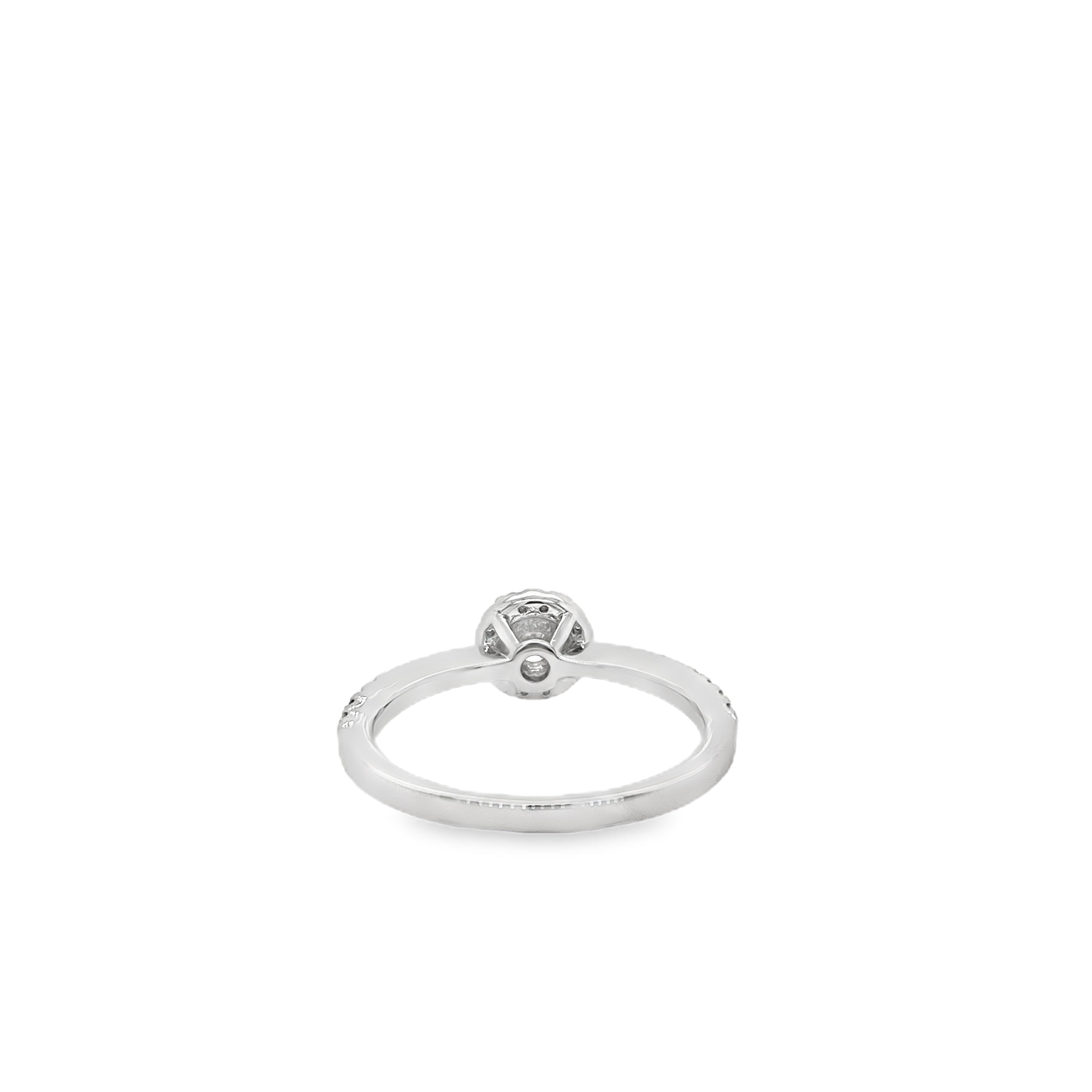 0.4ct Round Diamond Halo Ring