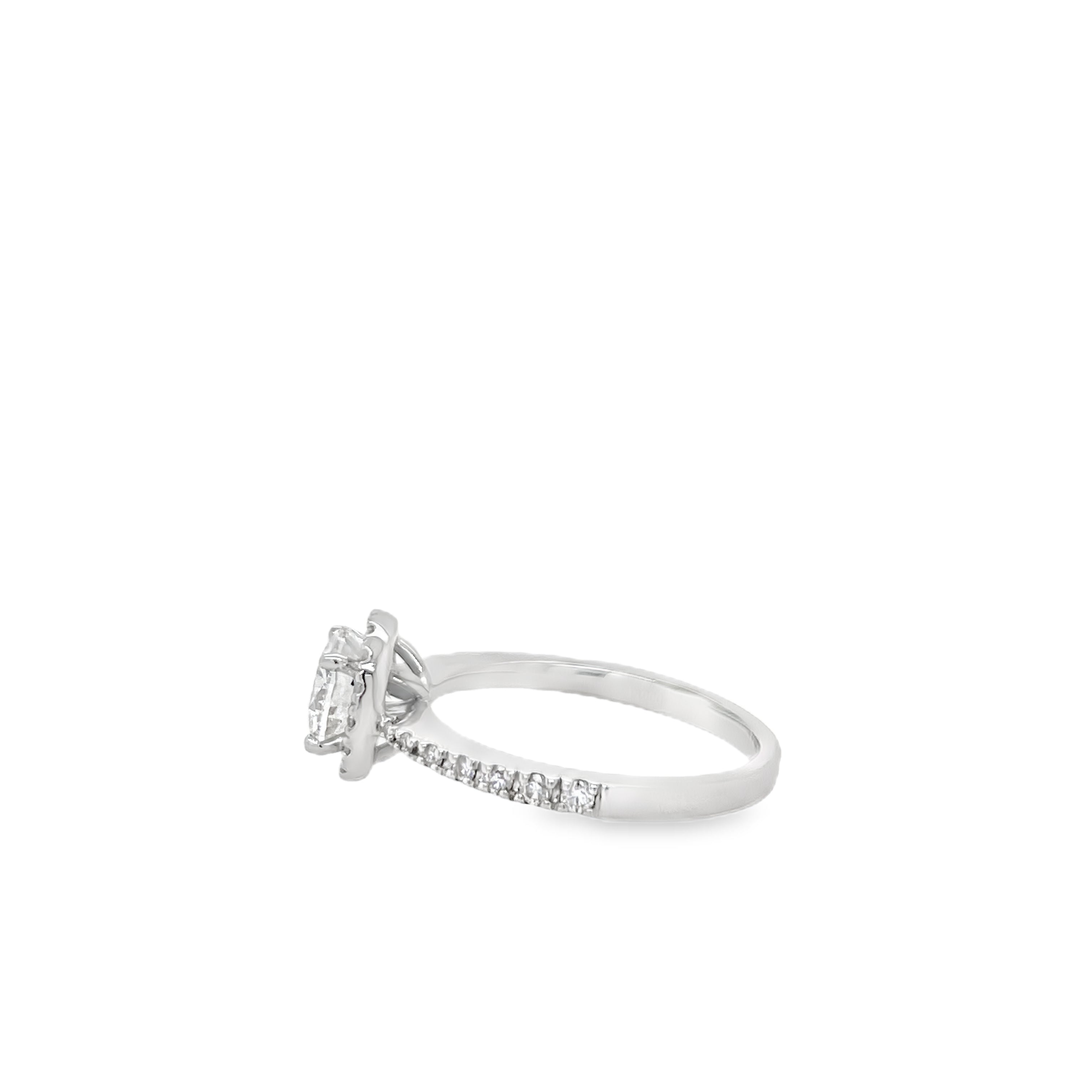 1ct Round Brilliant Diamond Halo Ring