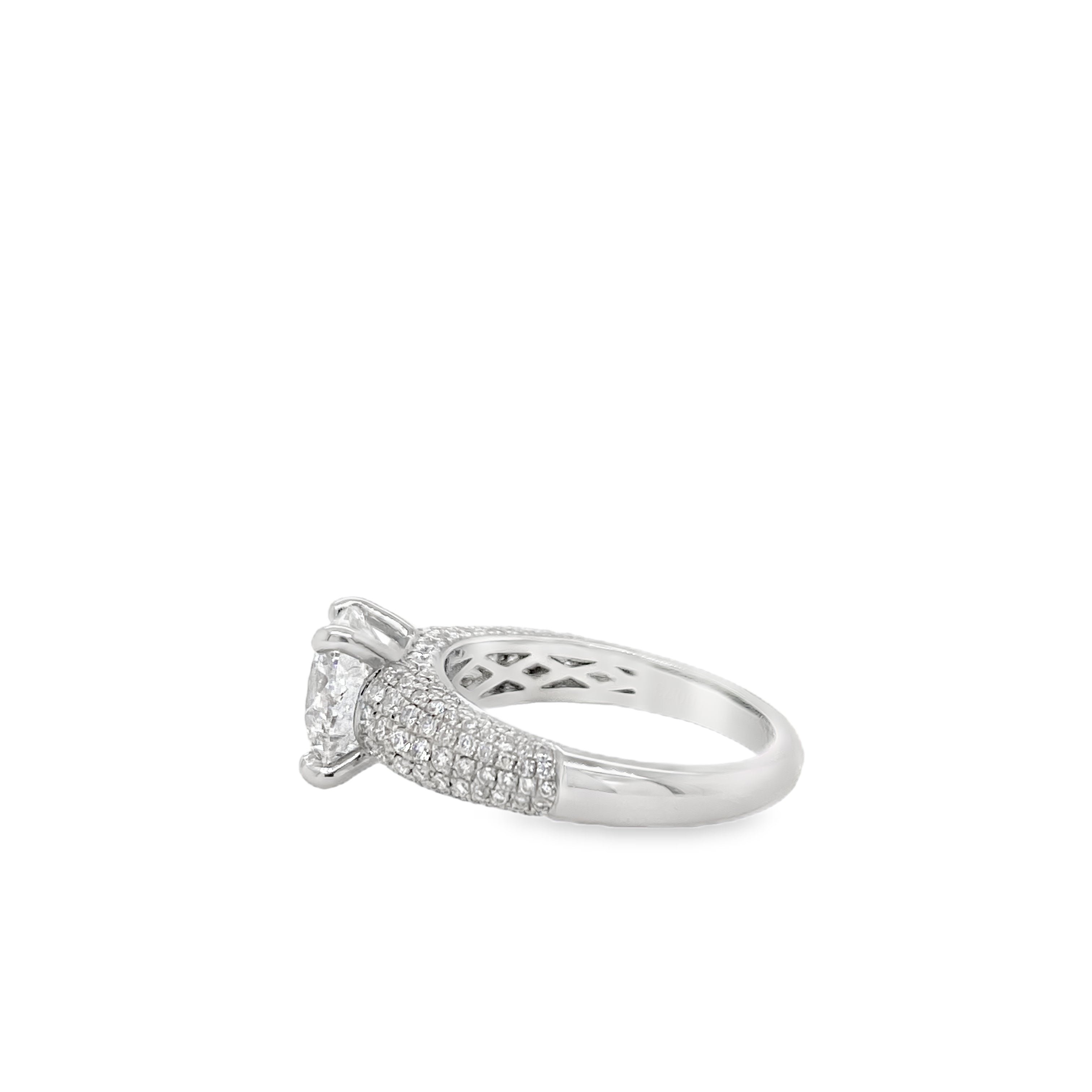 2.4ct Round Brilliant Diamond Halo Ring