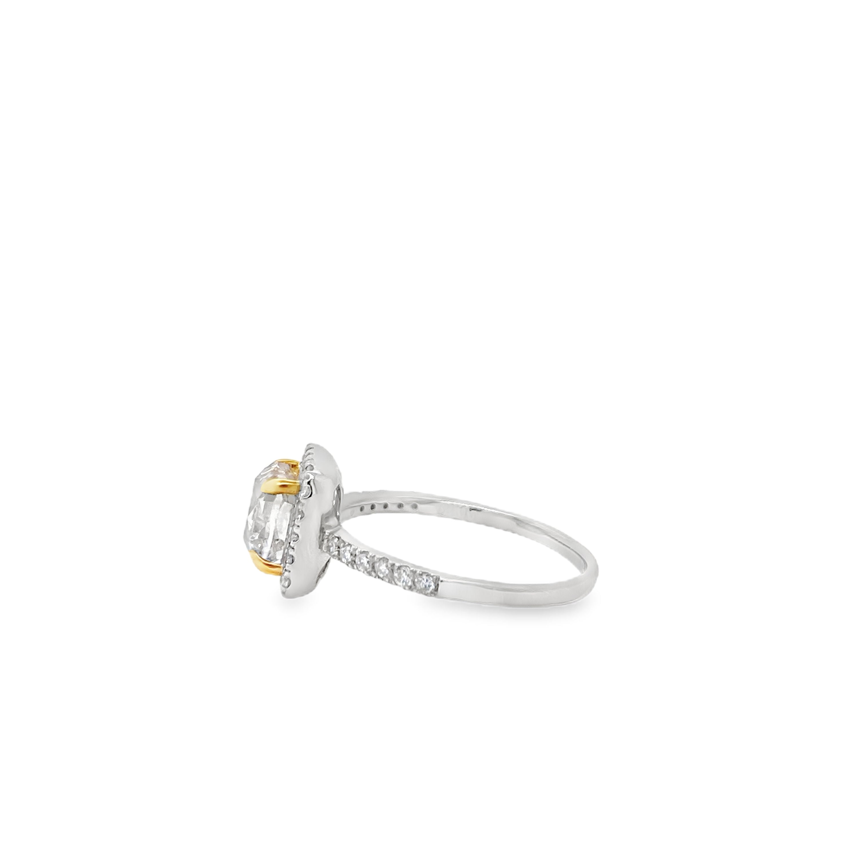 Light Brown Cushion Diamond Ring