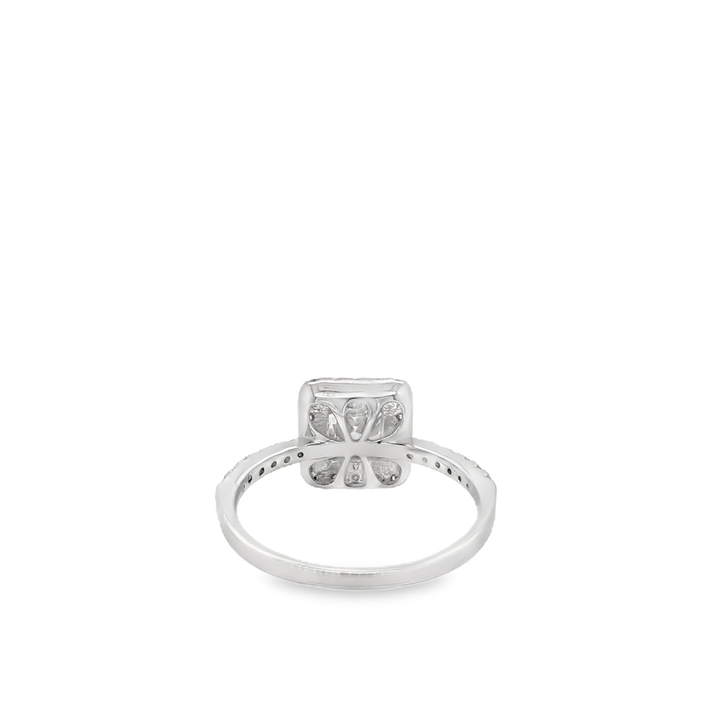 Light Brown Cushion Diamond Ring