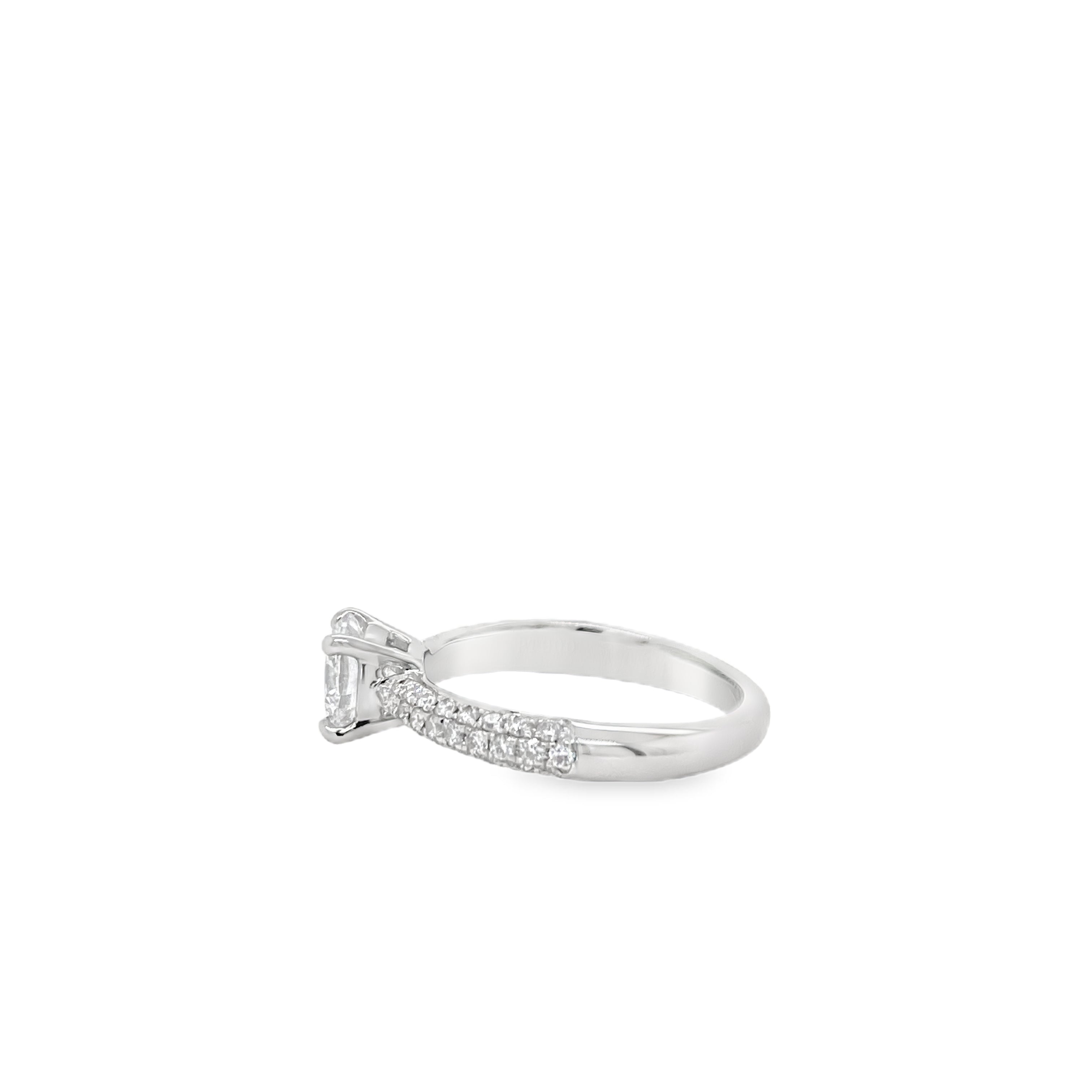1ct Round Diamond Halo Ring