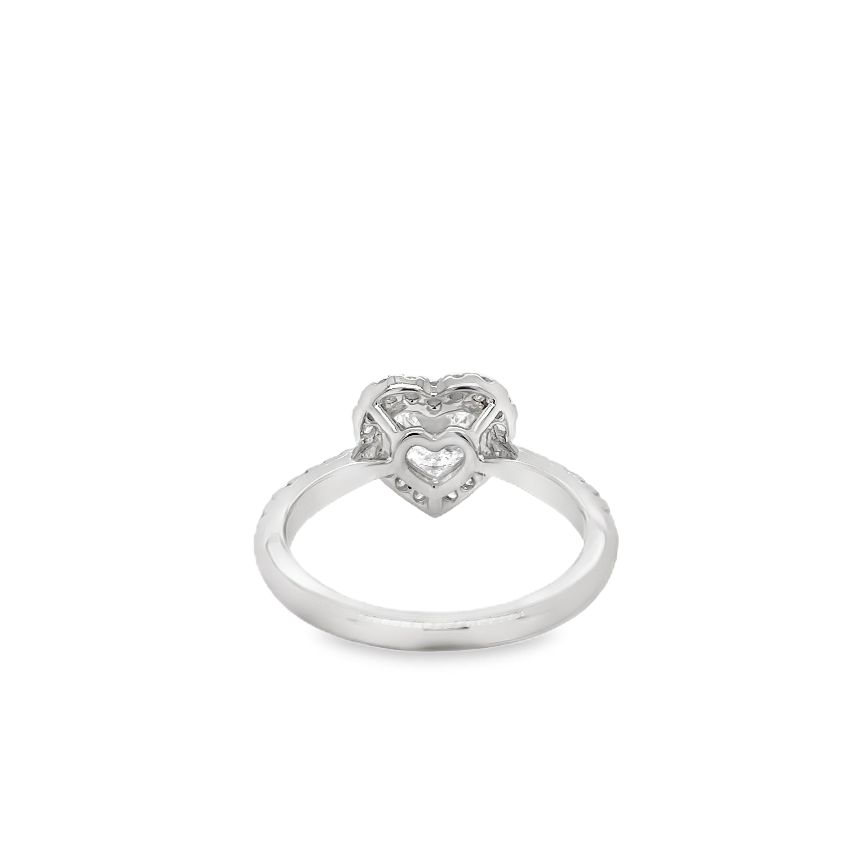 1.14ct Heart-Shaped Diamond Halo Ring
