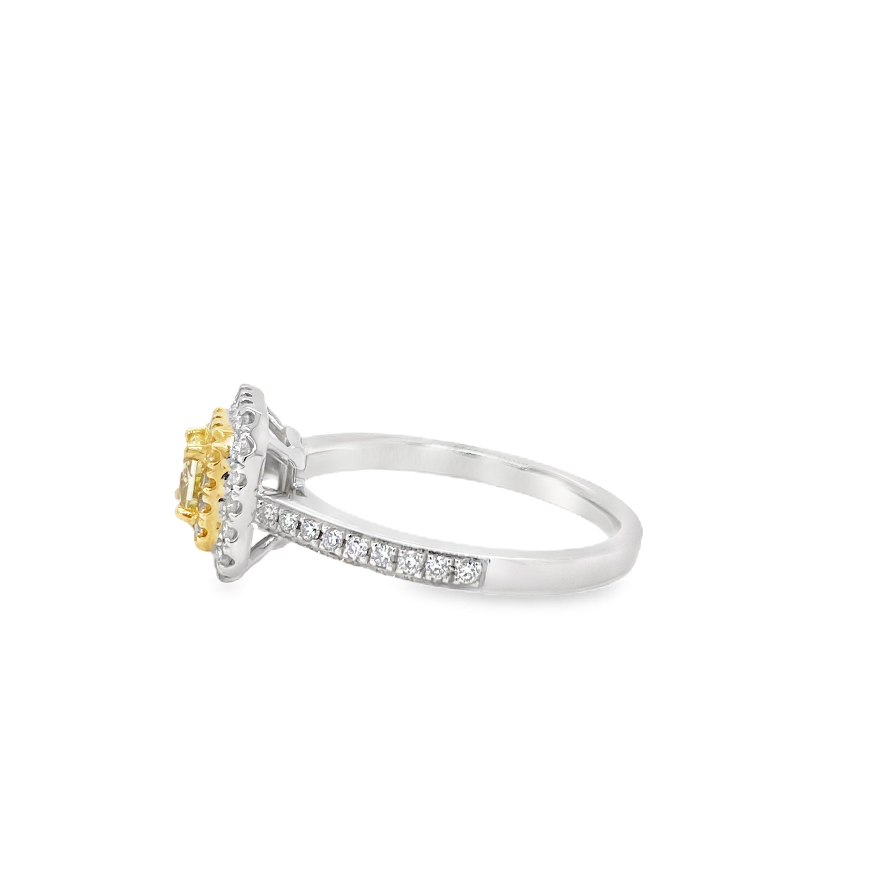 Fancy Intense Yellow Radiant Diamond Ring