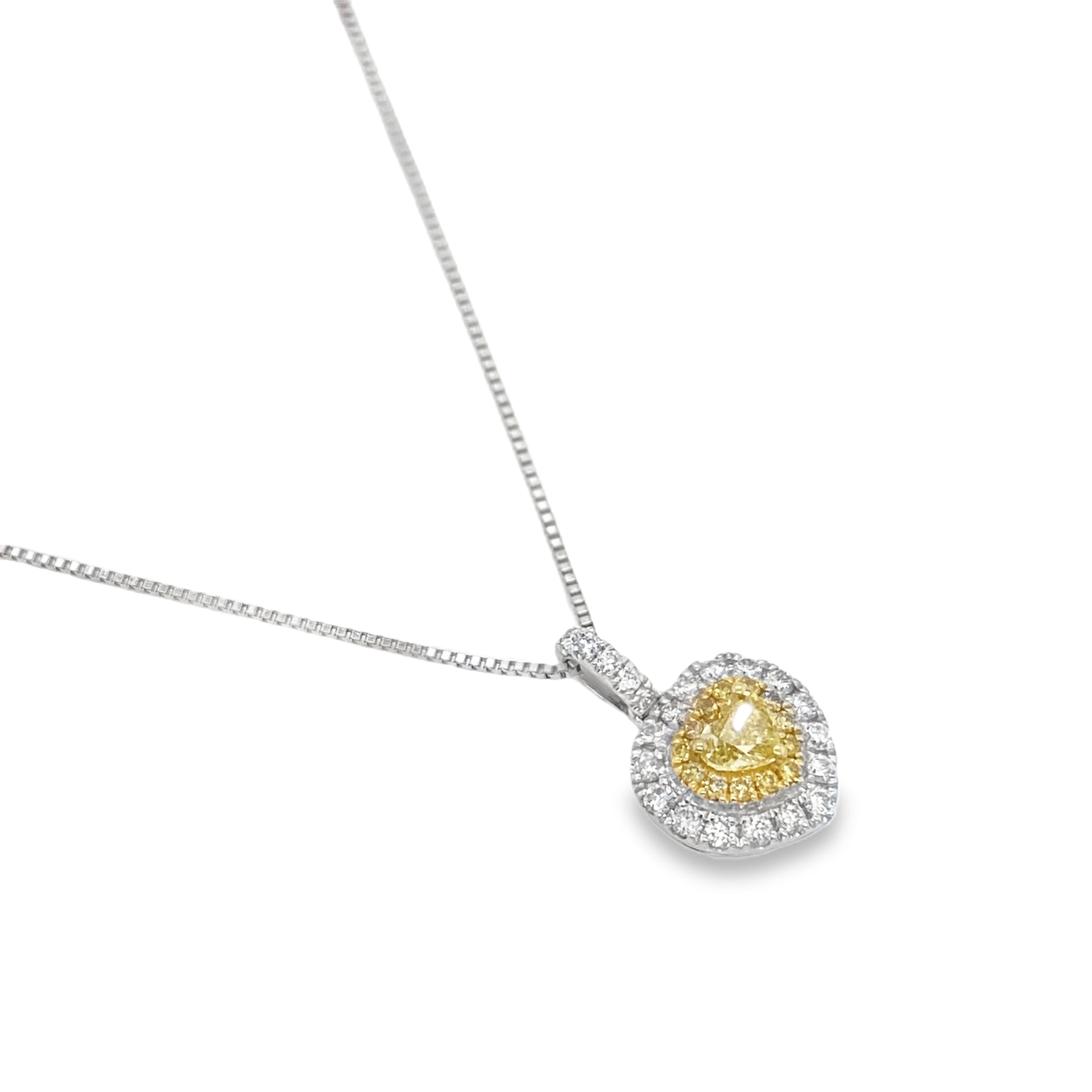 Fancy Intense Yellow Heart-Shaped Diamond Pendant