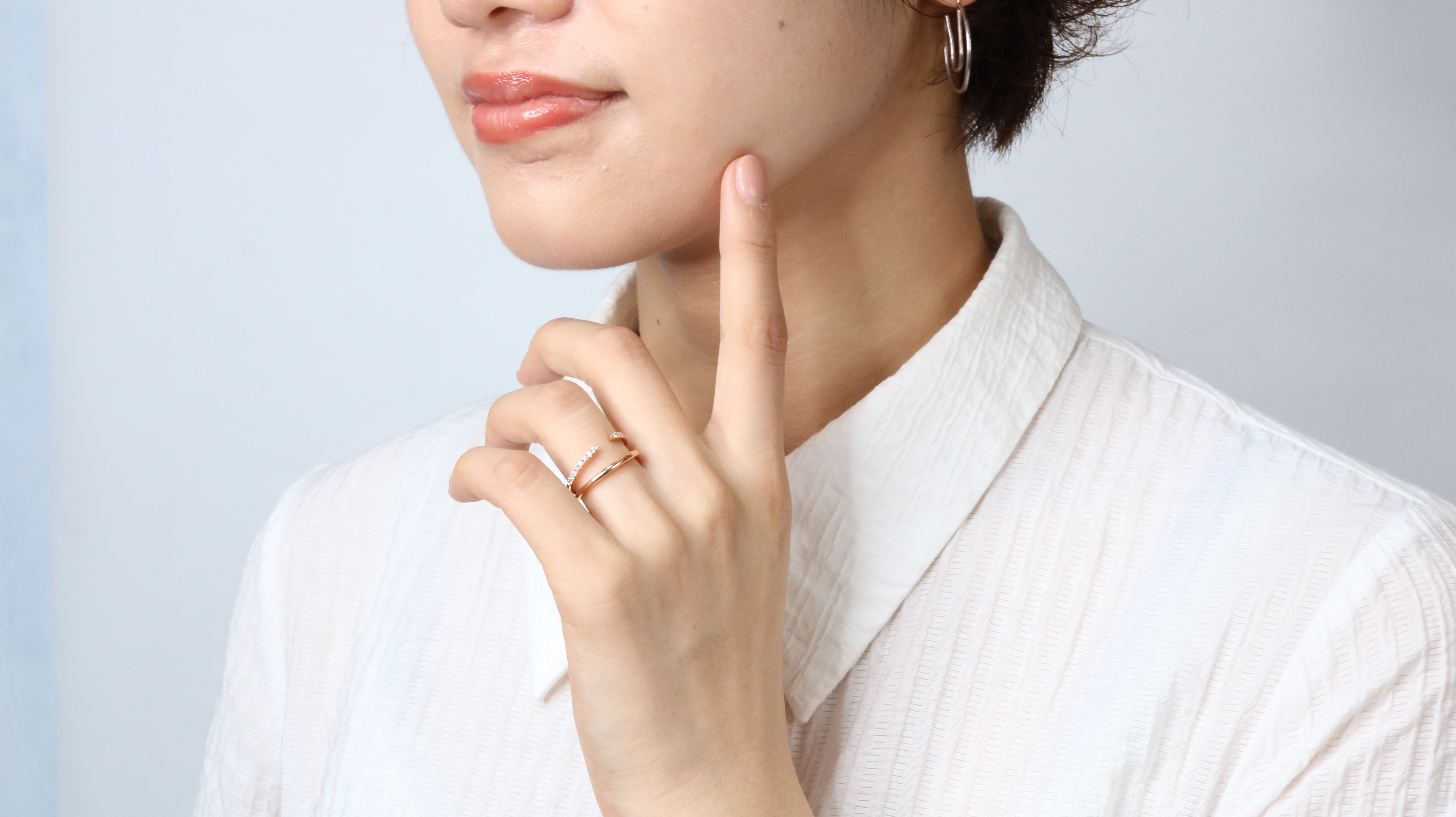 Two-Band Illusion Diamond Ring